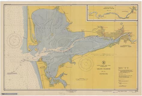 Grays Harbor Washington Historical Map 1948 Nautical Etsy