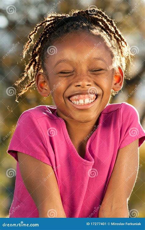 Laughing African American Child Stock Image Image Of Girl Laughing