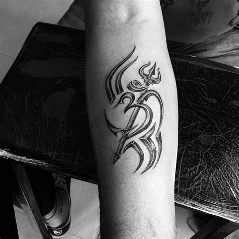 Cool Tribal Om And Trishul Tattoo For Men Arm | GP