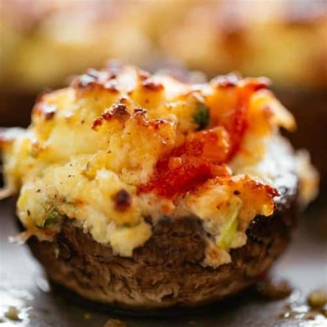 Fill the mushrooms, mounding the stuffing in each cap. Crab Stuffed Mushrooms - Cafe Delites