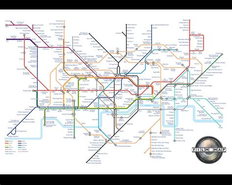 Film Based London Underground Tube Map A4 A3 A2 A1 A0 Poster Etsy