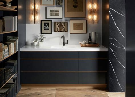 Silestone's white storm is a clean sandy colour throughout. Marquina