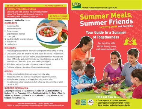 Summer Meals, Summer Friends English edition | Nutrition awareness, Summer recipes, Summer friends