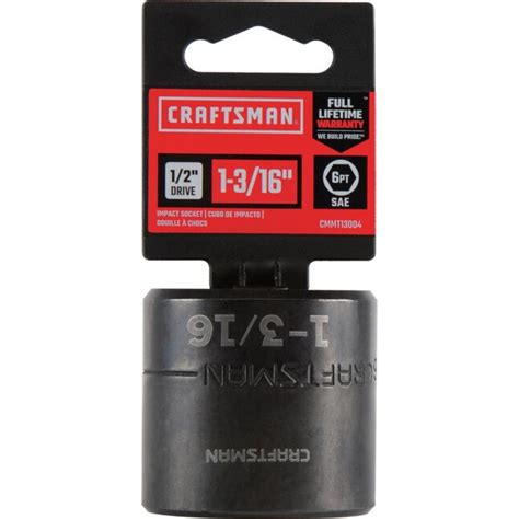 Craftsman Standard Sae 12 In Drive 1 316 In 6 Point Impact Socket