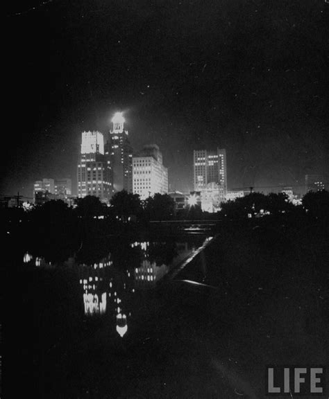 Houston Night 1946 Houston History Historic Houston Downtown Houston