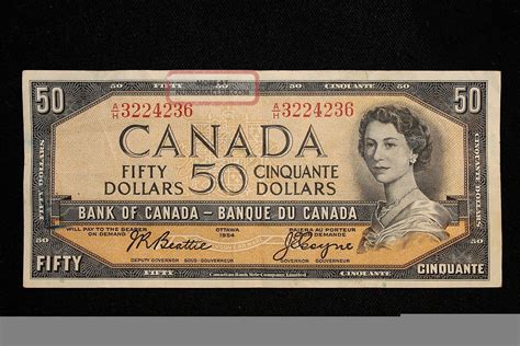 1954 Canada 50 Dollars Series Ah Beattie Coyne