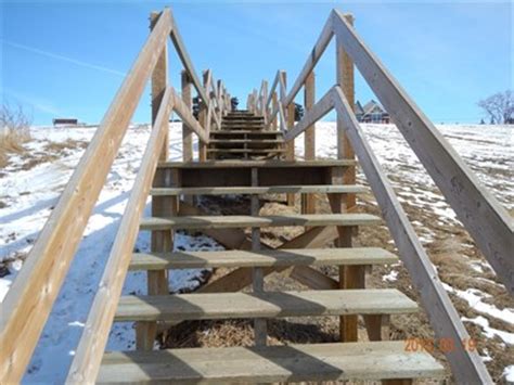 Wooden outdoor handrails add a rustic, classy and elegant look to any home. Scotsman's Hills Stairs - Calgary, Alberta - Outdoor Stairways on Waymarking.com
