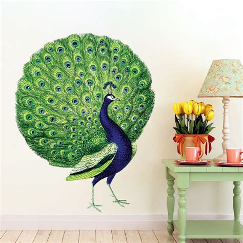 Affordable and search from millions of royalty free images, photos and vectors. Peacock Wall Decal Mural - Animal Adhesives - Beautiful ...