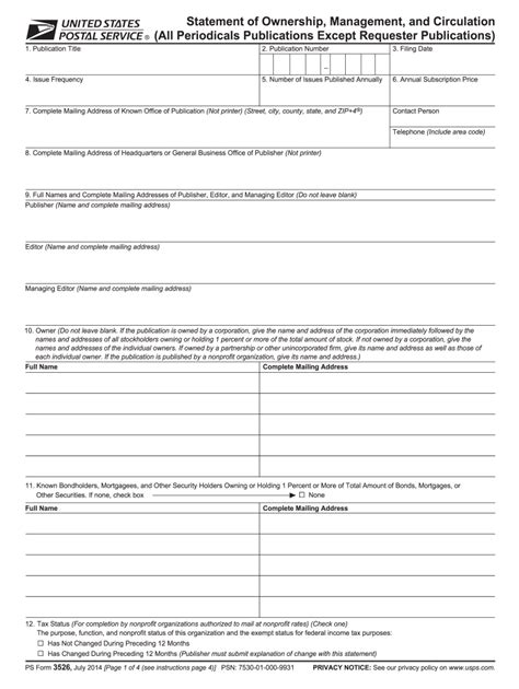 We'll help walk you through the process from start to finish. 2014-2021 Form USPS PS 3526 Fill Online, Printable, Fillable, Blank - pdfFiller