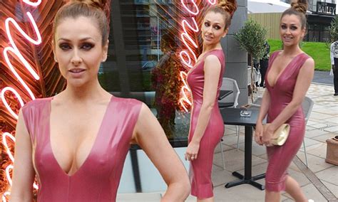 Hollyoaks Gemma Merna Shows Off Her Body In Latex Dress At Restaurant Opening In Manchester