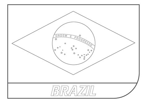 Grande Bandeira Do Brasil Para Colorir Imprimir E Desenhar Colorir Me