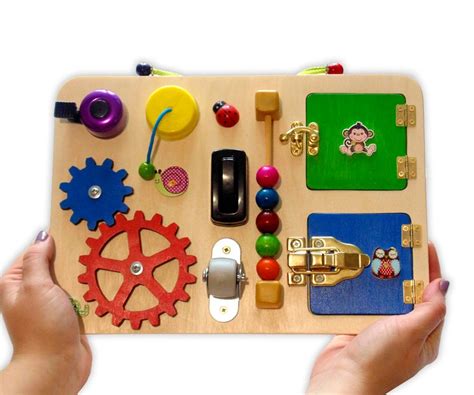 Baby Busy Board Toddler Activity Board Sensory Board Travel Etsy