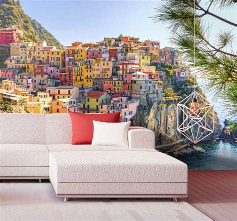 Italian Coast Mural Wallpaper Tenstickers
