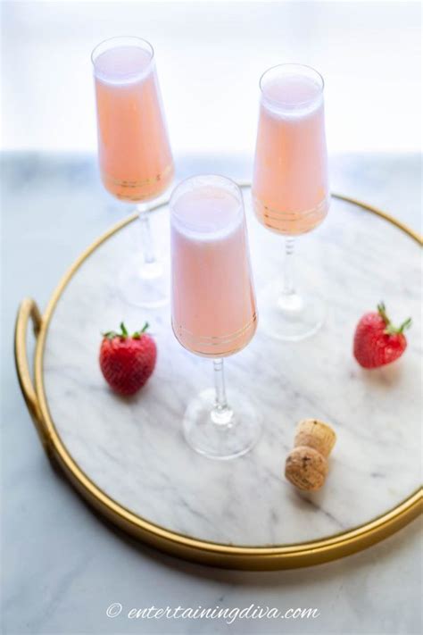 Made From Fresh Or Frozen Strawberries This Strawberry Mimosas Recipe