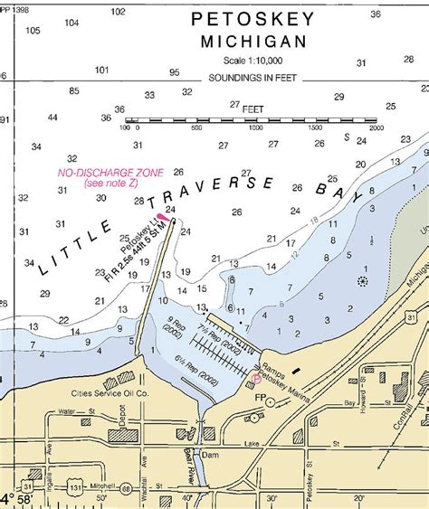 Petoskey Lake Michigan Nautical Chart Mixed Media By Bret Johnstad