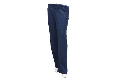 Zip and one button fastening. Womens Nurse Mates Katie Knit Waist Drawstring Pants Navy