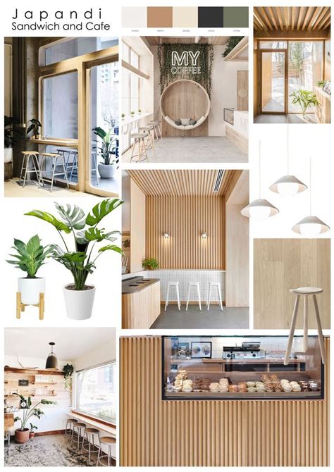 Japandi Cafe Moodboard Desain Desain Kafe Kafe