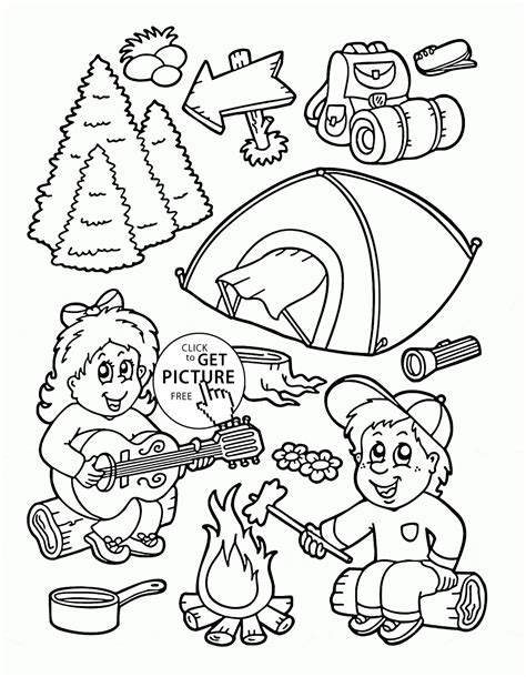 Free printable summer coloring page. Free Coloring Pages Summer Camp - Coloring Home
