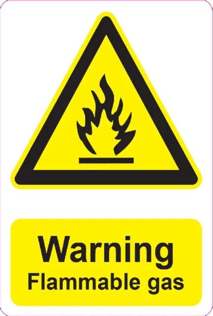 6 X STICKERS Flammable Liquid Warning Signs Health And Safety Fire
