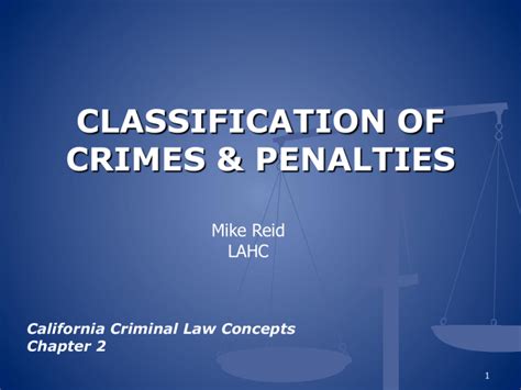 Chapter 2 Classification Of Crimes And Penalties