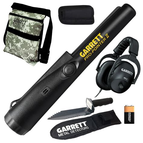 Garrett Pro Pointer Edge Metal Detector Digger Camo Finds Pouch And