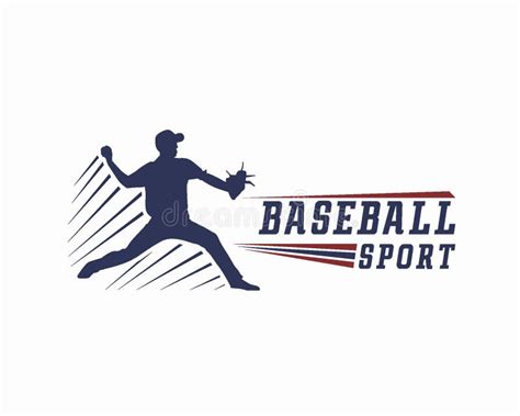 Baseball Logo Vector Design Concept Negative Space Logo Sport Logo