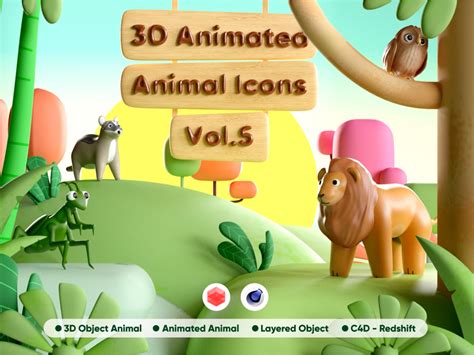 3d Animated Animals Vol 5 C4d Mp4 And 