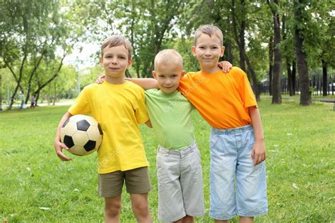 Three Boys In The Park — Stock Photo © Sergeynivens 6855123