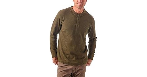 Wrangler Authentics Long Sleeve Waffle Henley Shirt For Men Lyst