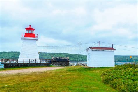 Neils Harbour Lighthouse In Cape Breton Stock Photo Image Of