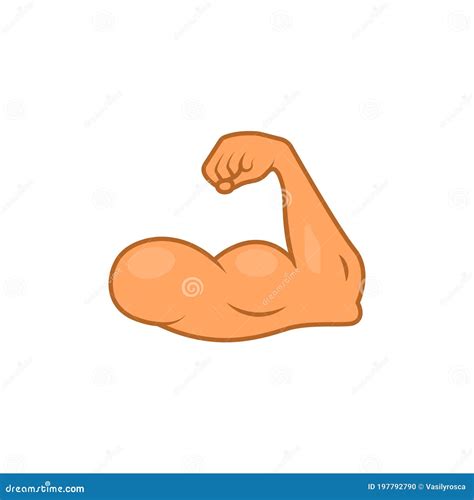 Biceps Fort De Câble De Muscle Du Bras Emoji Icône Bodybuilder De