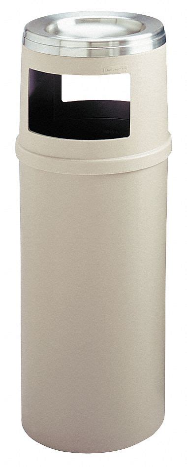 Rubbermaid Commercial Products 15 Gal Round Ashtraytrash Can Plastic