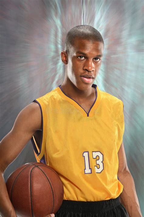 Basketball Player Holding Ball Stock Image Image Of Young Strong