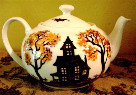 Falling For Fall Halloween Teapot Tea Pots Painted Teapot