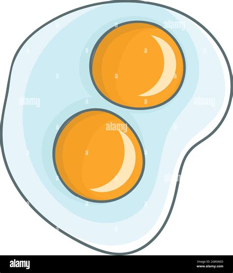 fried eggs icon cartoon style stock vector image and art alamy