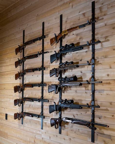 Custom Gun Rack Wall Mounted Rifle Holders Shotgun Storage Etsy