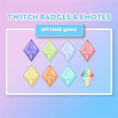 Twitch Bit And Sub Badges Twitch Art Channel Art Gems Gemstones