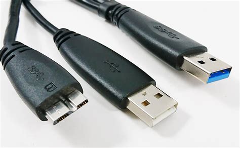 Usb 30 Dual Power Y Shape 2 X Type A To Micro B Superspeed Cable For External Hard Drives