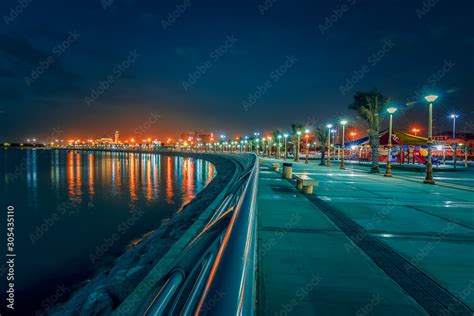 Night View In Khobar Corniche Khobar Saudi Arabia Stock Photo Adobe