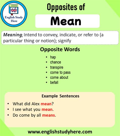 Opposite Of Mean Antonym Of Mean 6 Opposite Words For Mean English