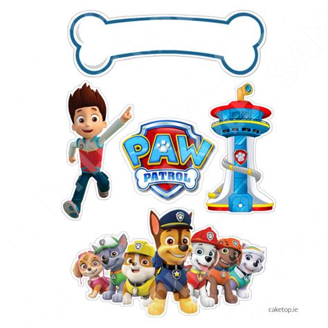 Paw Patrol Cut Out Edible Cake Toppers Edible Picture Caketopie