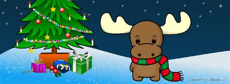 Choose from 1300+ christmas cartoon graphic resources and download in the form of png, eps, ai or psd. Cute Christmas Moose Cartoon Facebook Cover - Holidays