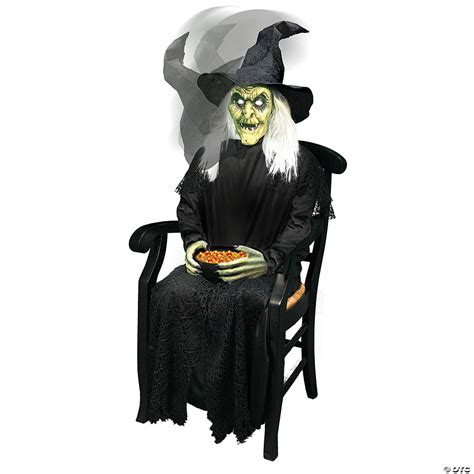 21 Animated Sitting Witch Halloween Prop Oriental Trading