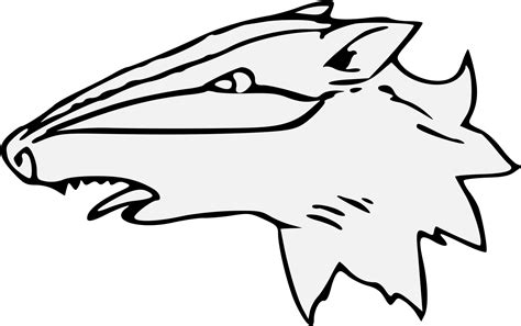 Want to discover art related to transparent? Badger's Head Erased - Line Art Clipart - Full Size ...