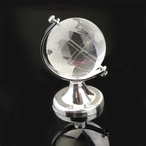 World Globe T Box Crystal Glass Frosted Paperweight Desk Decoration Ebay