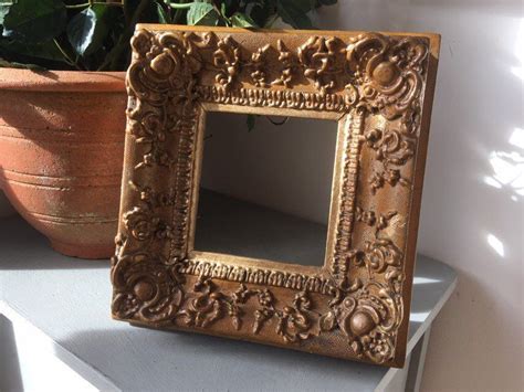 Small Ornate Antique Victorian Square Gilt Wooden Picture Frame Wooden