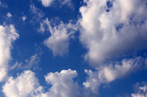 Puffy White Clouds On Blue Sky Free Stock Photo Public Domain Pictures