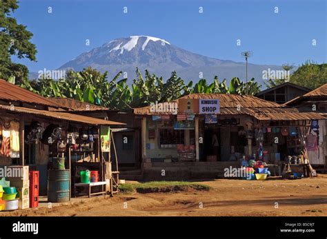 Kilimanjaro Seen From Kibosho Village In Tanzania Stock Photo Alamy