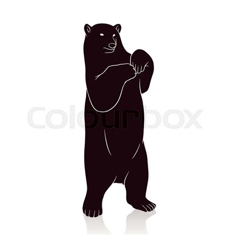 Bear silhouette vector isolated on | Stock vector | Colourbox