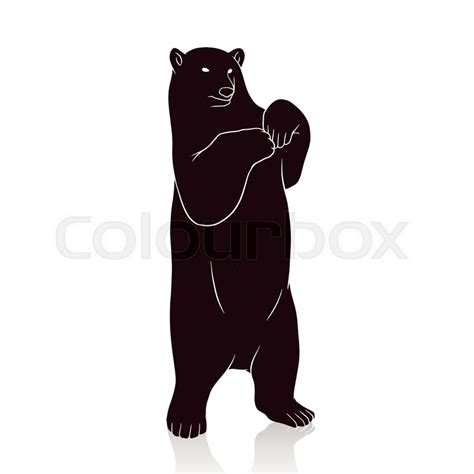 Bear Silhouette Vector Isolated On Stock Vector Colourbox